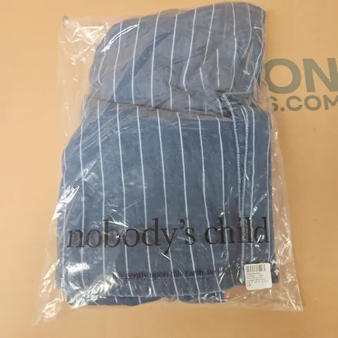 BAGGED NOBODYS CHILD PETITE DENIM SL STARLIGHT MIDI DRESS - UK 12