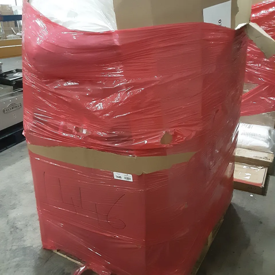 PALLET OF ASSORTED PRODUCTS INCLUDING G-BLOCS PARASOL BASE SET, HOMIDEC, LAKHMAALI MATTRESS TOPPER, PROFESSIONL INSECT KILLER, PAPER CUTTER
