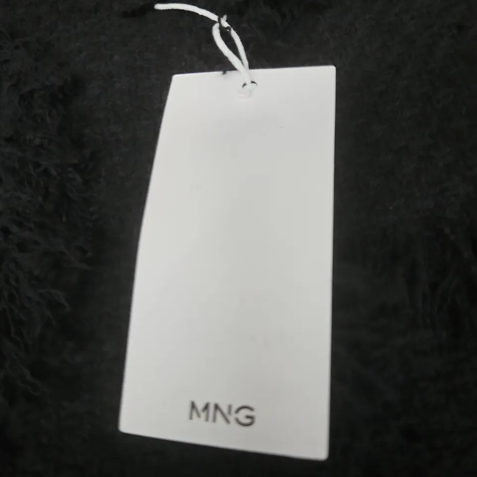 MANGO MNG WOMEN'S BLACK BOUCLÉ JACKET – SIZE M
