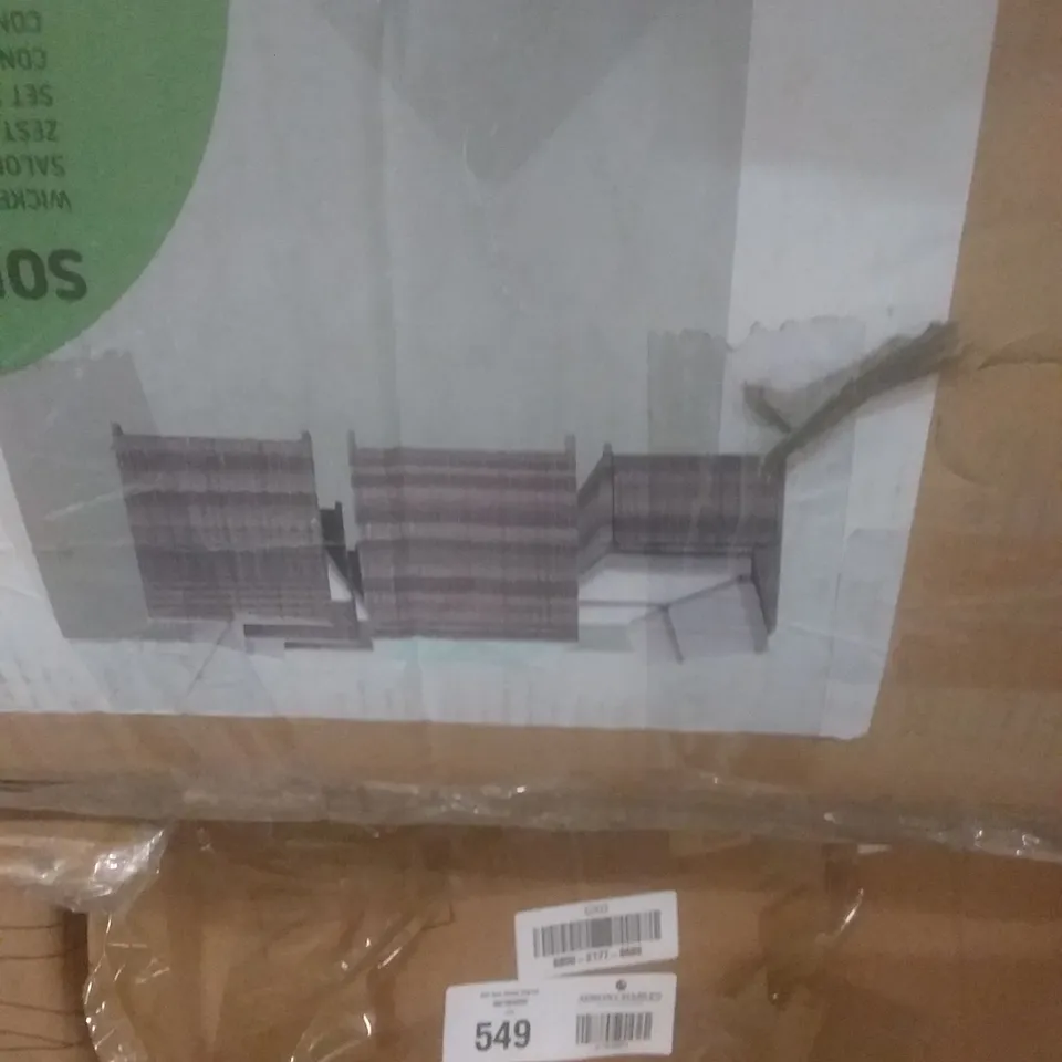 BOXED GARDEN SORON WICKER DINING SET