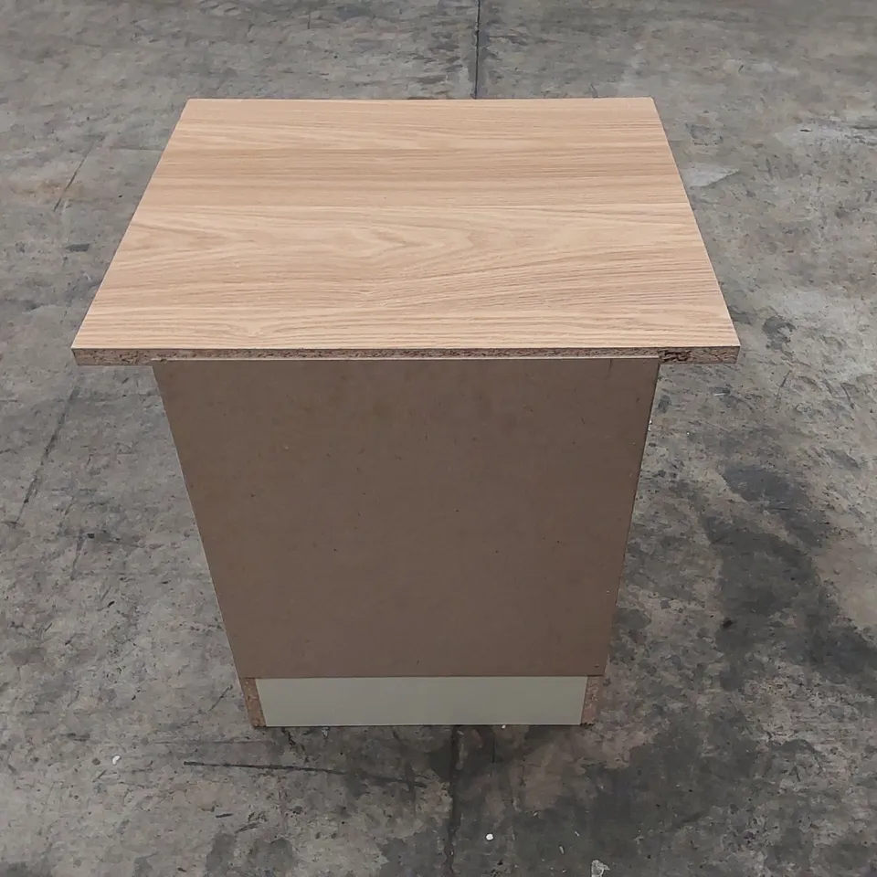 DESIGNER 2 DRAWER WOODEN BEDSIDE TABLE