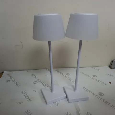 SFIXX SET OF 2 INDOOR OUTDOOR TOUCH TABLE LIGHTS - WHITE