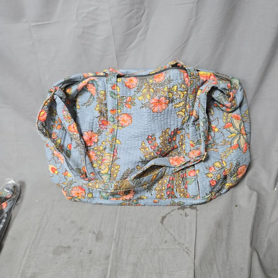 FLORAL TOTE BAG WITH LONG STRAP 