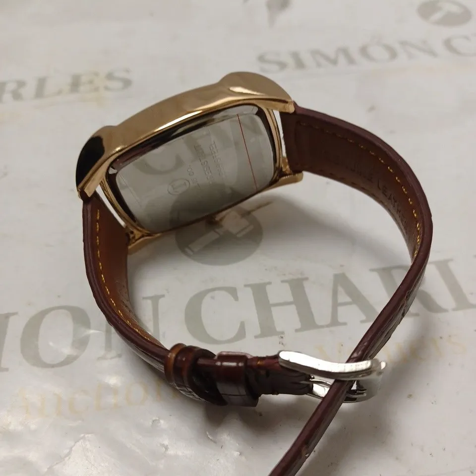 MENS TALIS CO WATCH – MOON PHASE MOVEMENT – SUB DIAL – GENUINE LEATHER STRAP