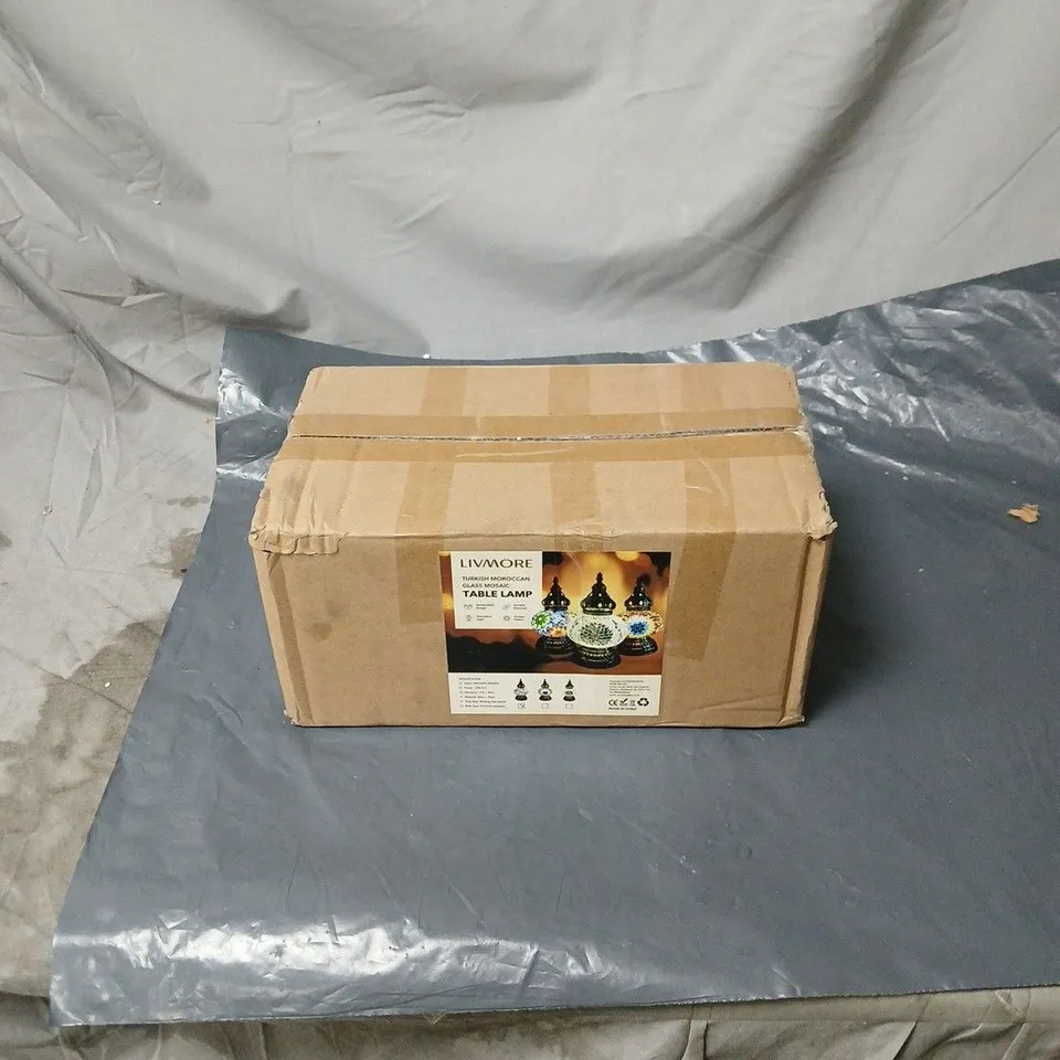 LIVMORE TURKISH MOROCCAN MOSAIC TABLE LAMP BOXED