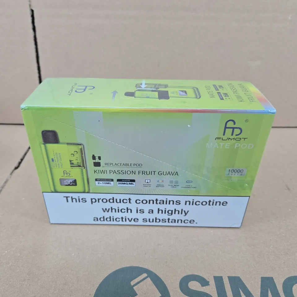 SEALED FUMOT MATE POD REPLACEABLE PODS MULTI PACK - KIWI PASSION FRUIT GUAVA 