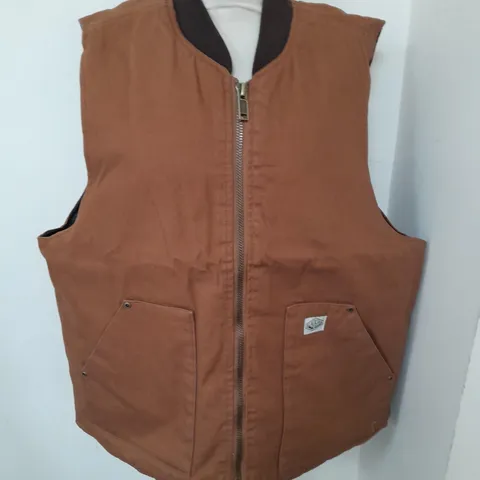 SLACK JAW APPAREL BROWN GILET - L