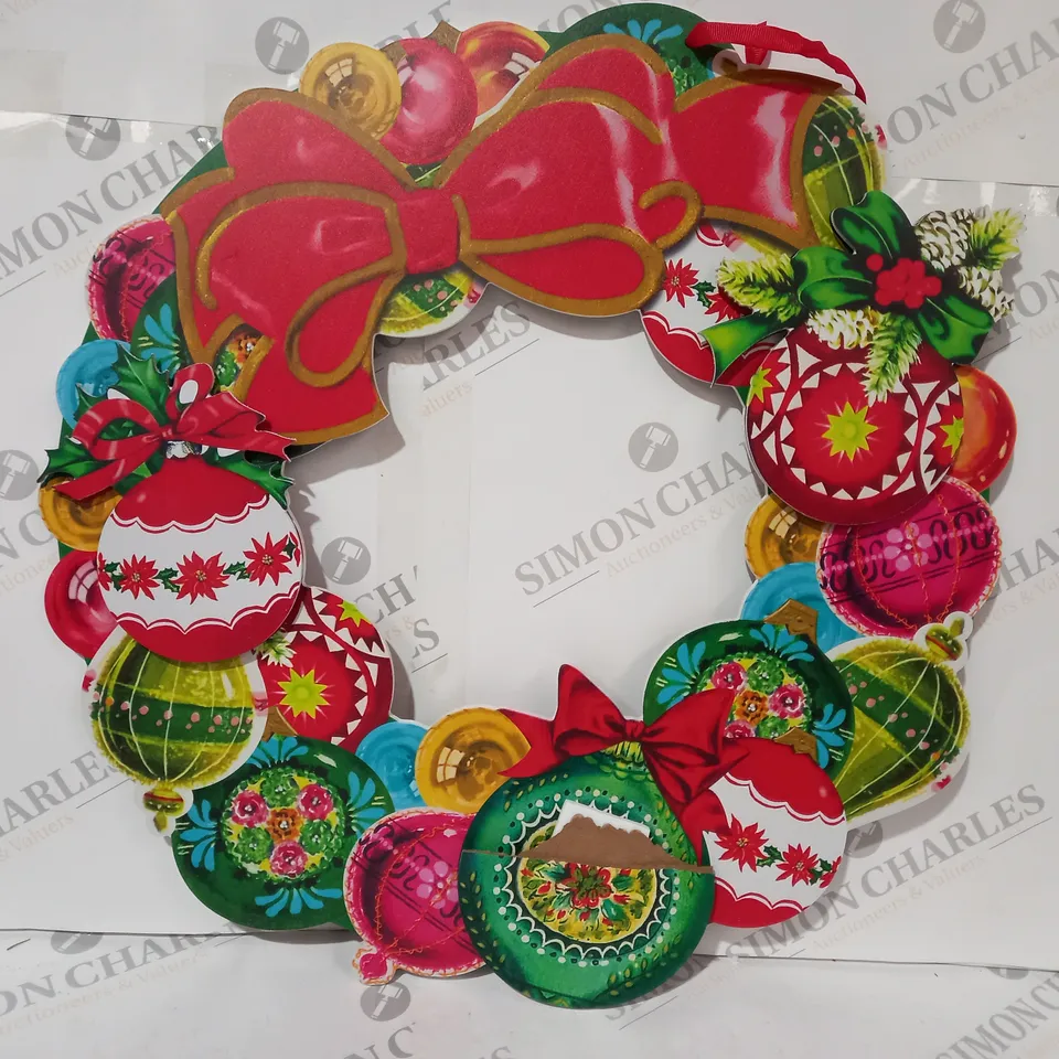 BOXED MR CHRISTMAS VINTAGE ART 18" WREATH