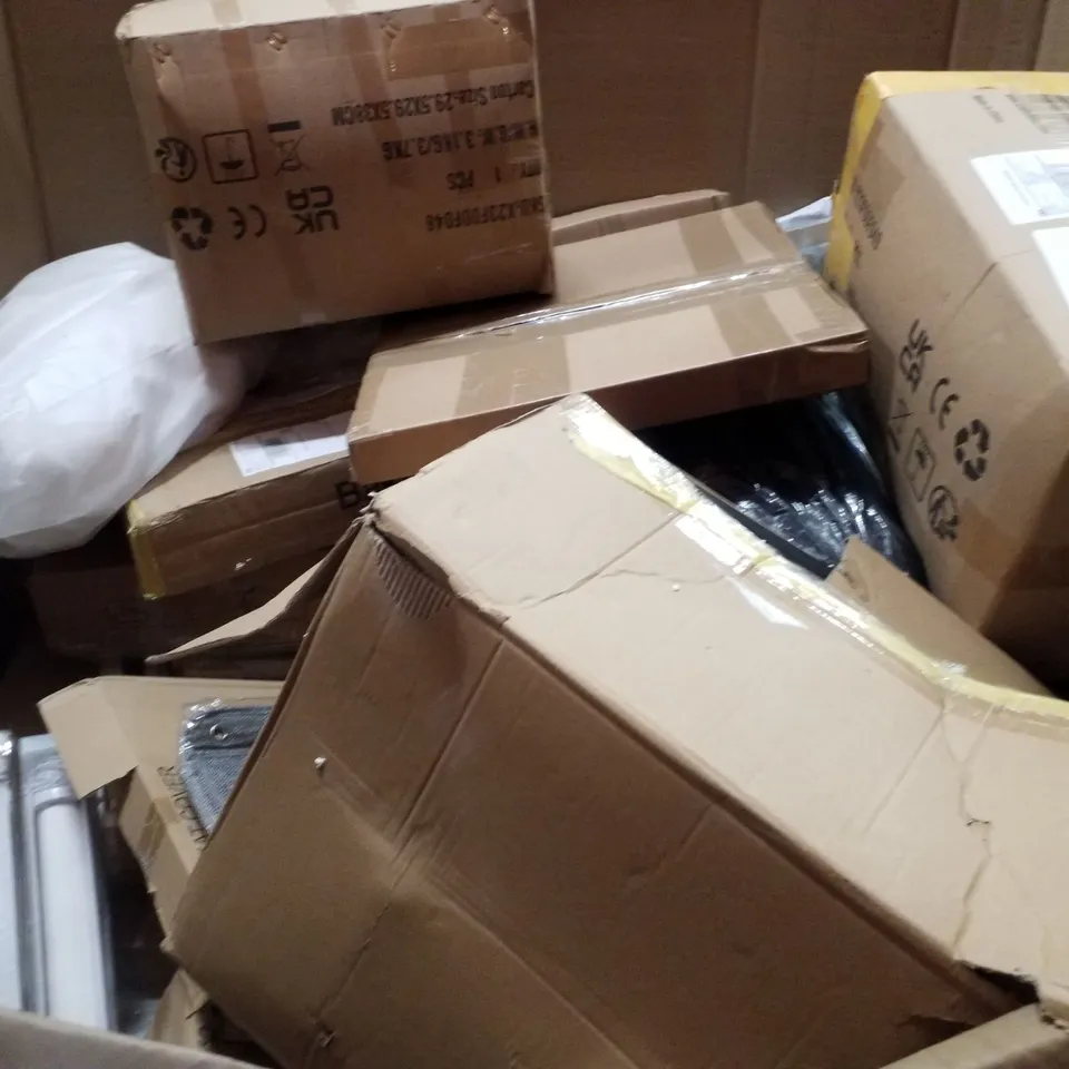 PALLET CONTAINING ASSORTED PRODUCTS INCLUDING POP UP TENTS, TOILET SEATS, DAY & NIGHT ROLLER BLIND, PET BOWL STAND & LED INTEGRATED FIXTURE