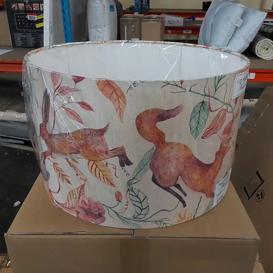 BOXED LEAPING INTO THE FAUNA TABLE LAMP SHADE