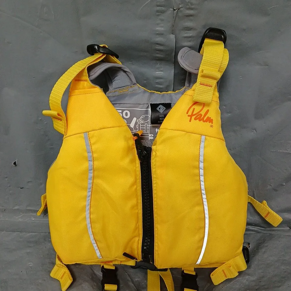 PALM PERSONAL FLOATATION DEVICE IN YELLOW - KIDS 6-10 YEARS