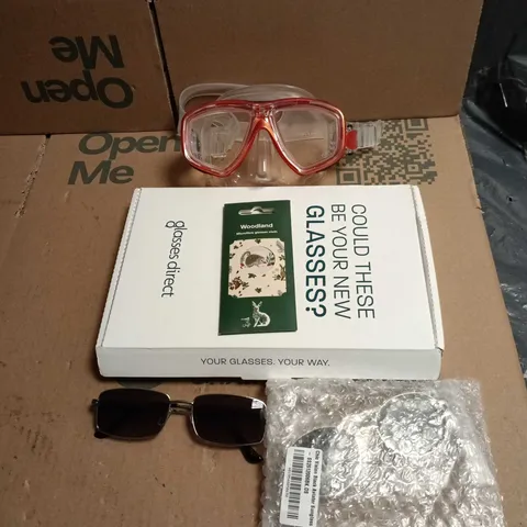 TOTE OF APPROXIMATELY 12 ASSORTED GLASSES/RELATED ITEMS TO INCLUDE GLASSES, GOGGLES, SUNGLASSES ETC