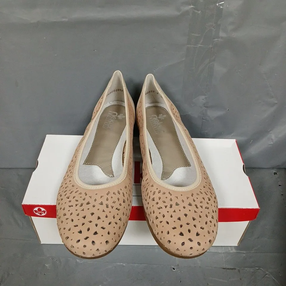 BOXED PAIR OF RIEKER SLIP ON SHOES - UK SIZE 41