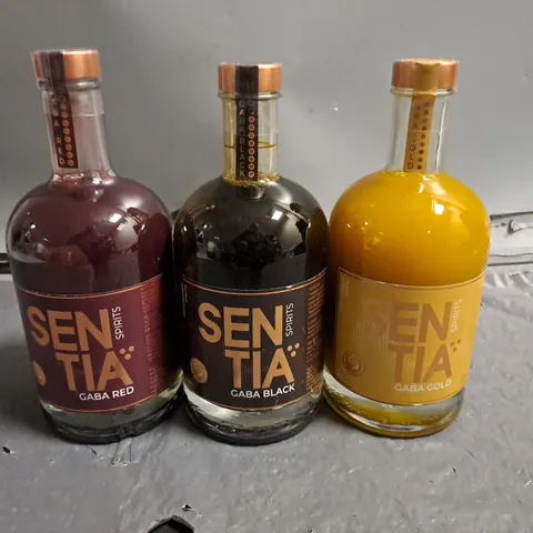 LOT OF 3 SENTIA SPIRITS 50CL FOOD SUPPLEMENTS - VARIOUS FLAVOURS