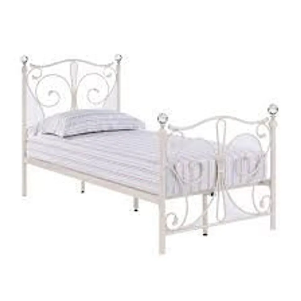 BOXED FLORENCE 3' SINGLE BED FRAME - WHITE (4 OF 4 BOXES)