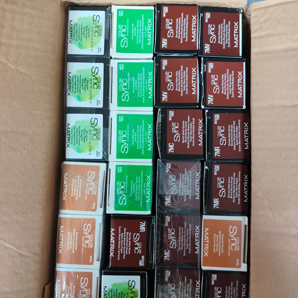 APPROXIMATELY 20 ASSORTED MATRIX SO COLOUR SYNC HAIR COLOURS 