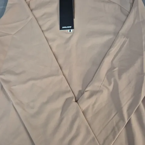 DRUIDS GALACTIC MIDLAYER LONG SLEEVE TOP IN DUSTY BEIGE SIZE LARGE