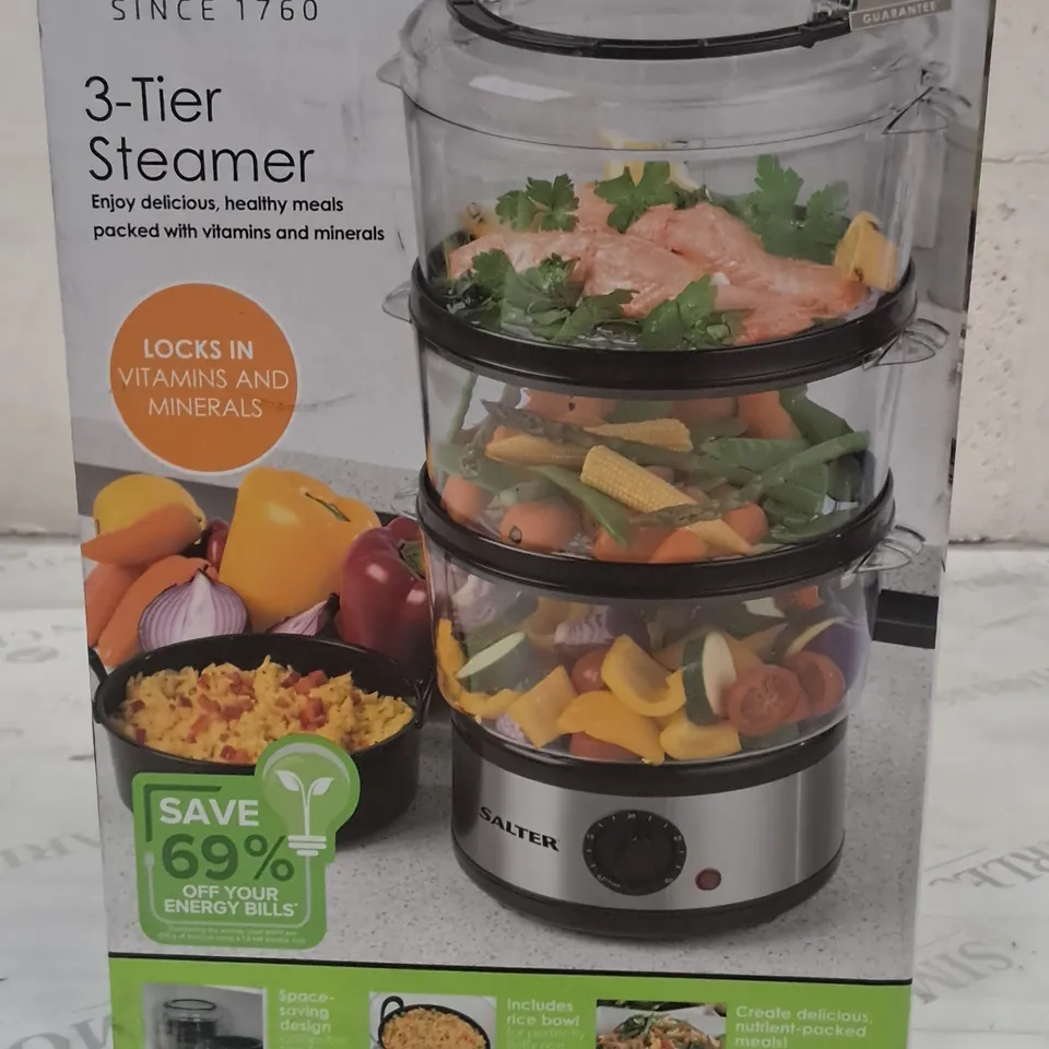 BOXED SALTER 3-TIER STEAMER