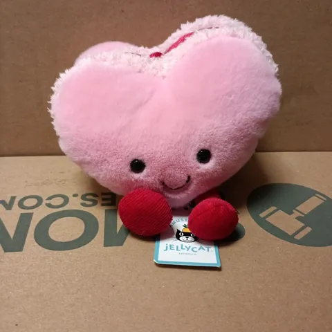 JELLYCAT AMUSEABLES COLETTE HEART MACARON IN PINK 