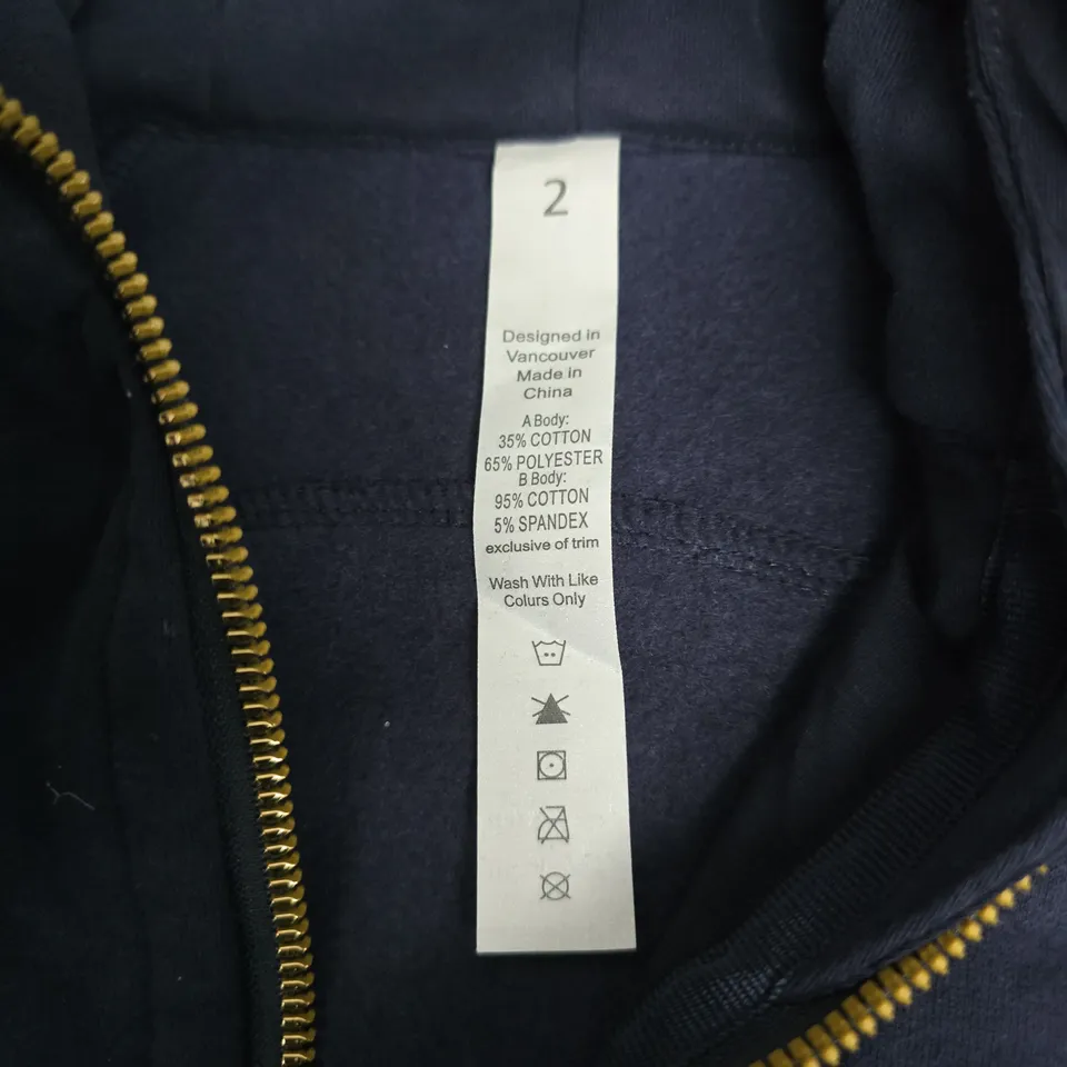 LULULEMON TRACKSUIT JACKET IN NAVY - SIZE 2