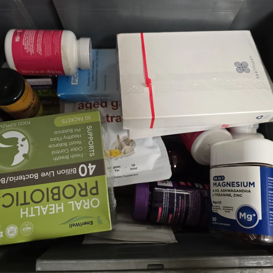 APPROXIMATELY 15 ASSORTED VITAMIN/HEALTH AID PRODUCTS TO INCLUDE WELLGARD CHERRYAID, ORAL HEALTH PROBIOTICS, HIGH 5 ELECTROLYTES, ETC - COLLECTION ONLY