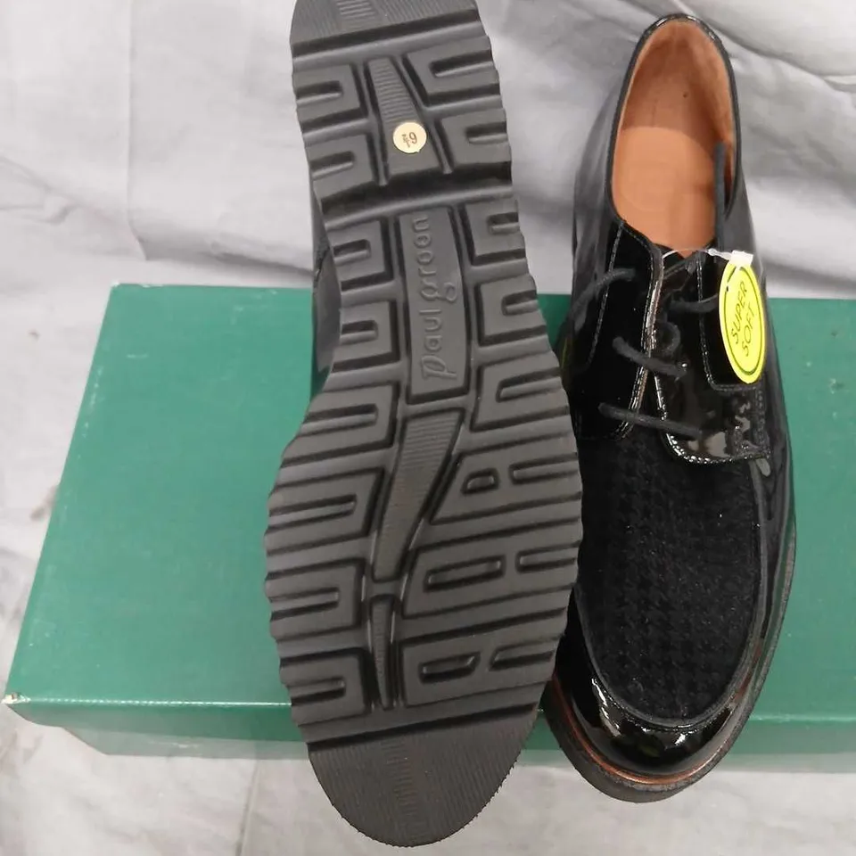 PAUL GREEN VELVET DESIGNER SHOES – BLACK, UK 6½