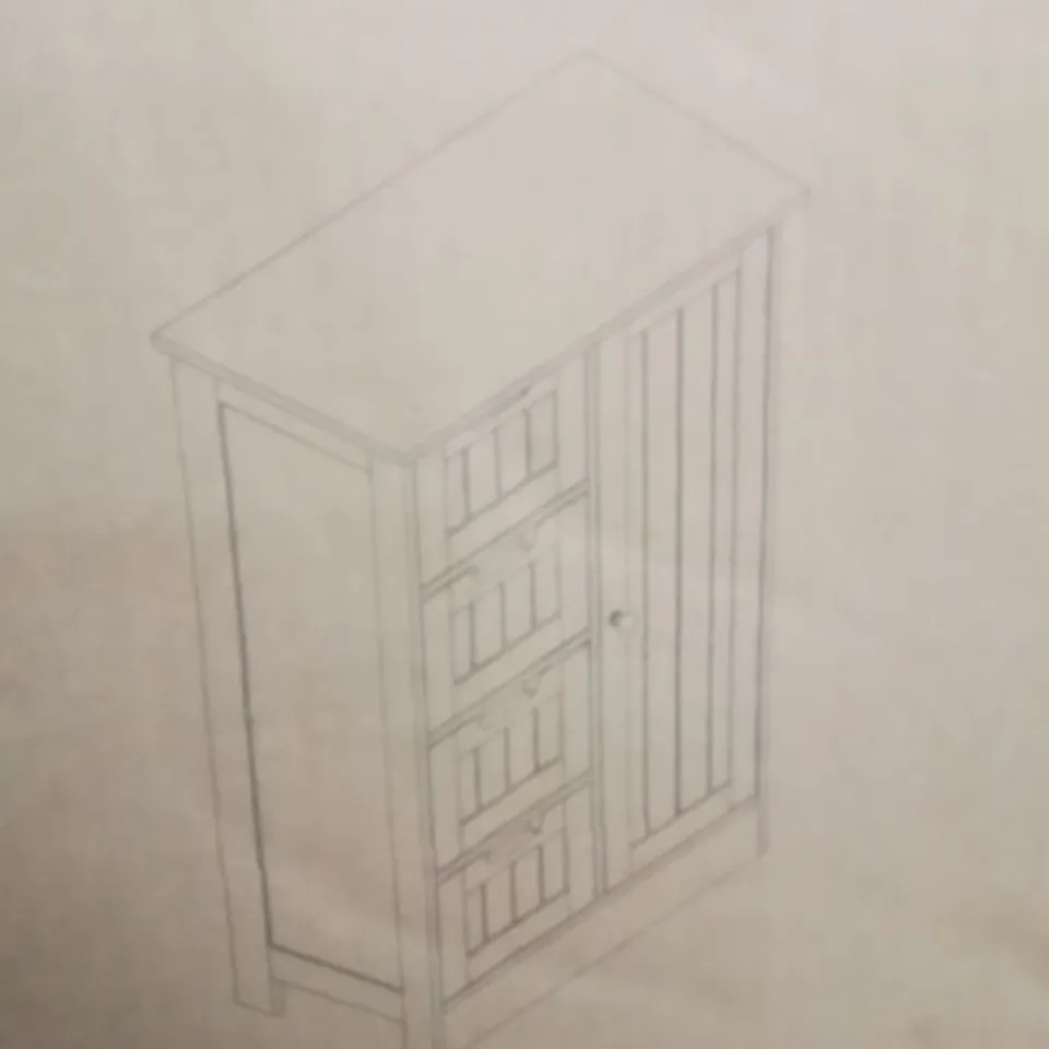 BOXED FREESTANDING CABINET -WHITE- (1 BOX)