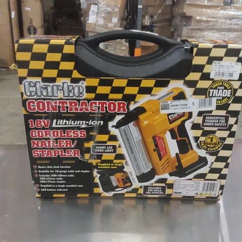 CLARKE CONTRACTOR CONSN18LIC 18V LI-ION STAPLER/NAILER