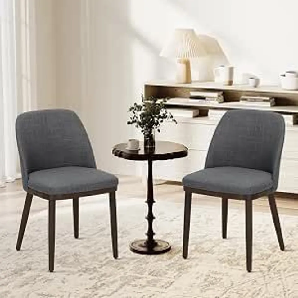 BOXED COLAMY SET OF 2 MODERN UPHOLSTERED DINING CHAIRS WITH BACKREST