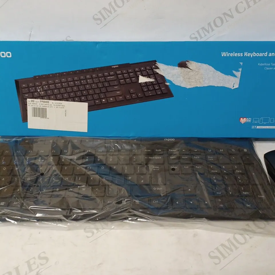 RAPOO WIRELESS KEYBOARD AND MOUSE 