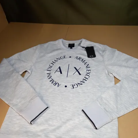 ARMANI EXCHANGE CIRCLE LOGO CREW NECK SWEATSHIRT SIZE XS