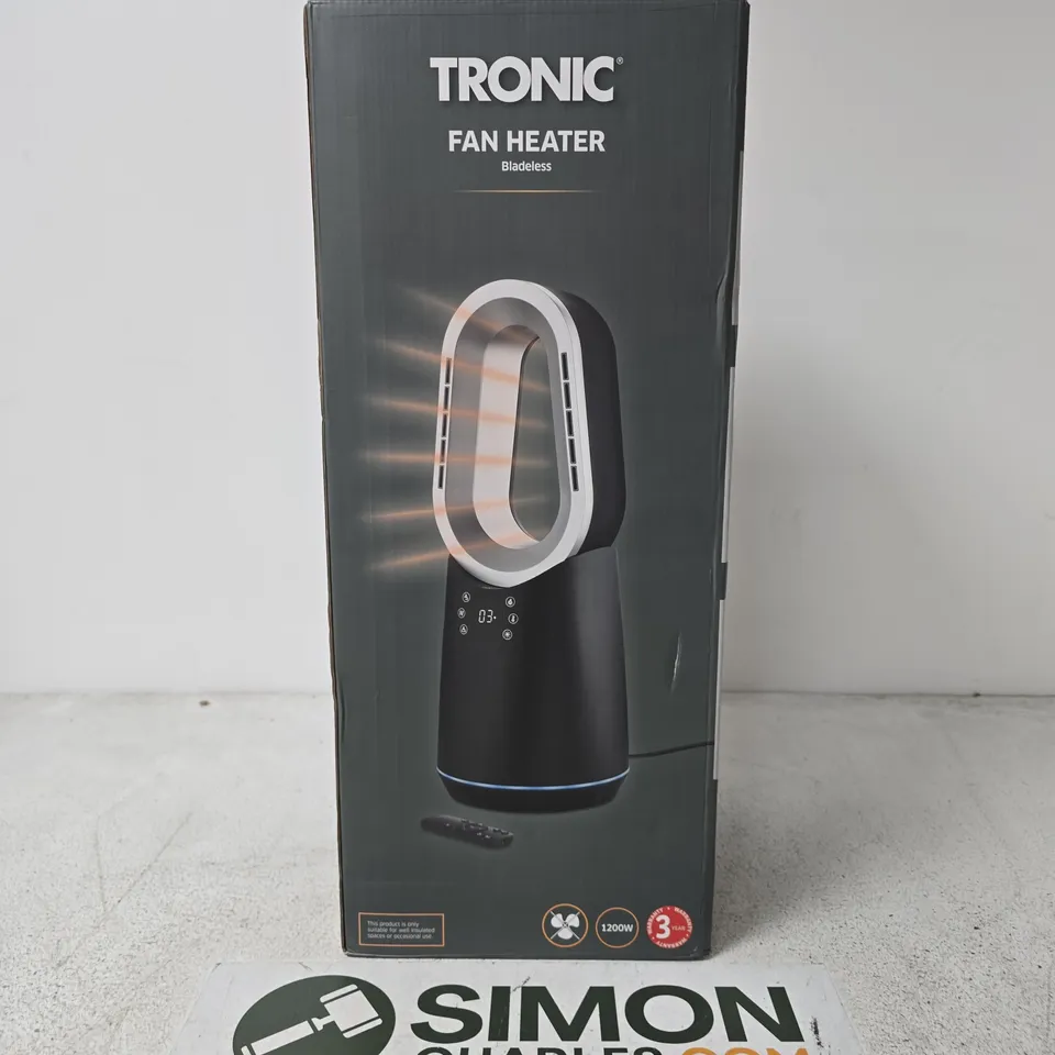BOXED TRONIC BLADELESS FAN HEATER IN BLACK