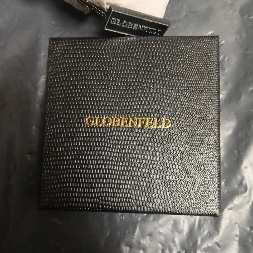 GLOBENFELD SKELETON DIAL GOLD-TONE WATCH