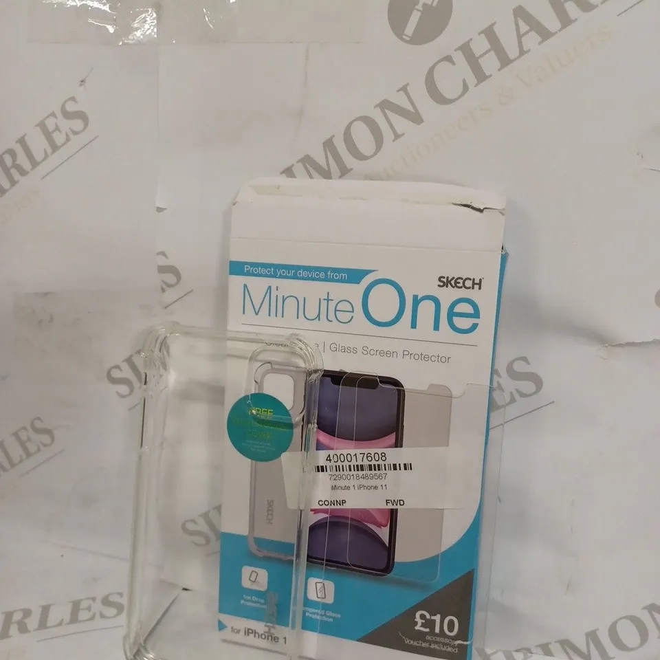 LOT OF 5 MINUTE ONE CLEAR CASE AND SCREEN PROTECTOR FOE IPHONE 11       
