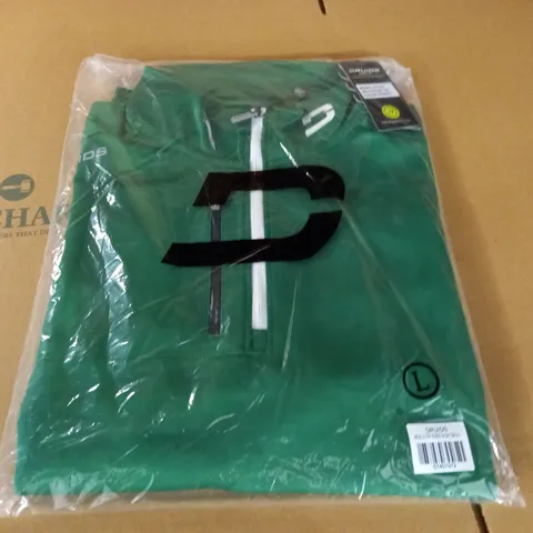 BAGGED DRUIDS GOLF ULTRA BLEND 1/4 ZIP TOP IN GREEN - L