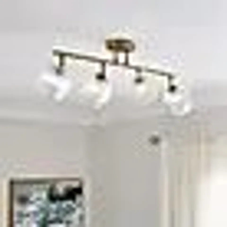 BOXED CASSIA RIBBED 4 LIGHT ADJUSTABLE SEMI FLUSH SPOTLIGHT