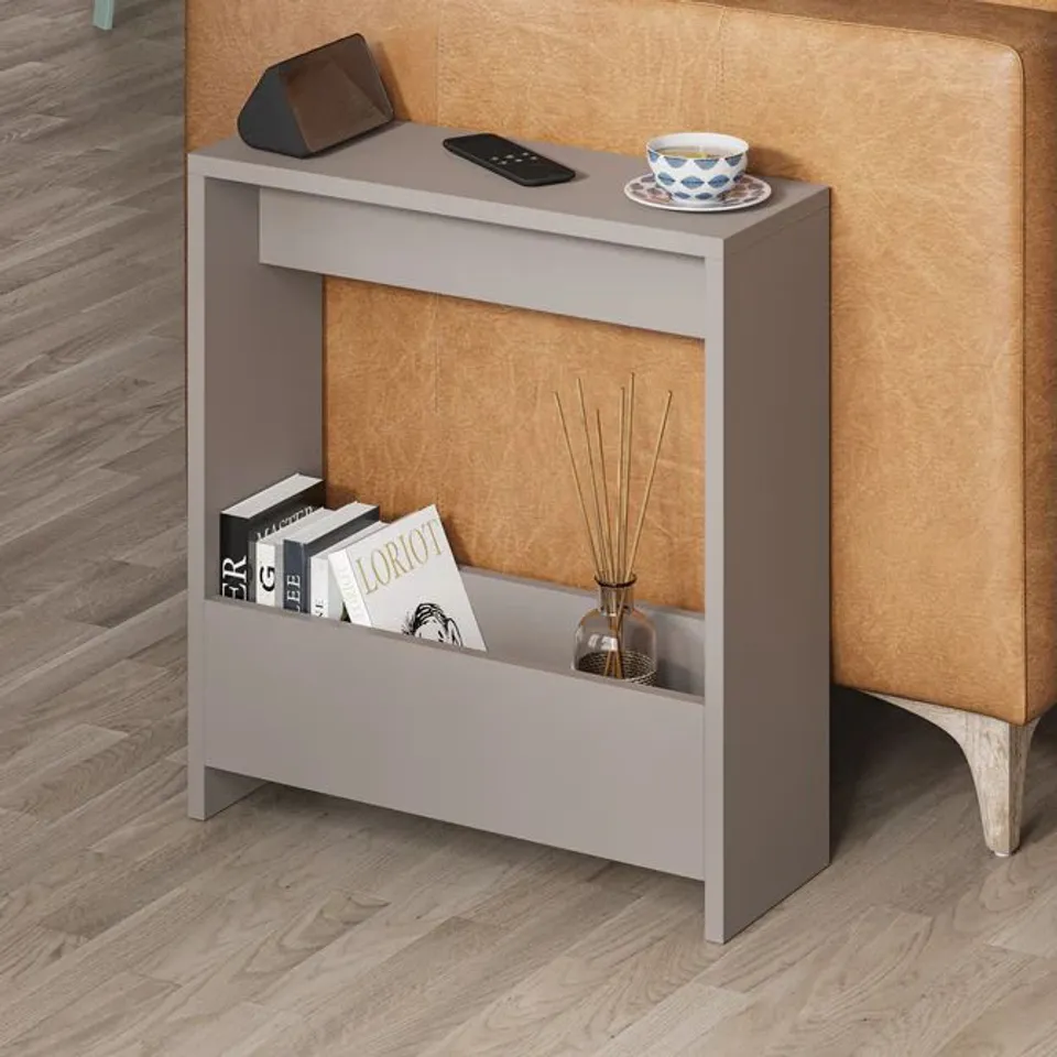 BOXED SIMPI MODERN SIDE TABLE H 60CM 2 TIER