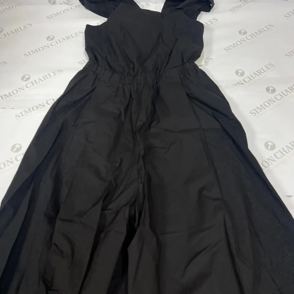 COS TIE BACK JUMPSUIT IN BLACK SIZE 8