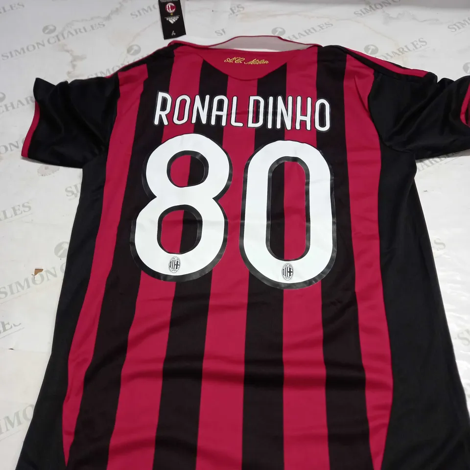 ADIDAS AC MILAN RONALDINOHO 80  FOOTBALL SHIRT