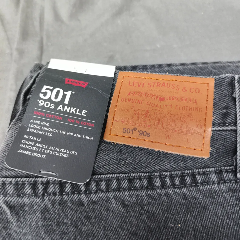 LEVI'S 501 JEANS – '90S ANKLE, DARK DENIM, W26