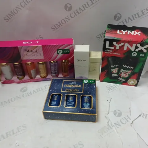 BOX OF APPROXIMATELY 5 ASSORTED BODYSPRAYS AND GIFT SETS TO INCLUDE SO...?, LYNX AND NEOM