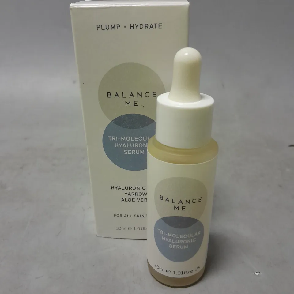 BALANCE ME PLUMP AND HYDRATE TR-MOLECULAR HYALURONIC SERUM 30ML