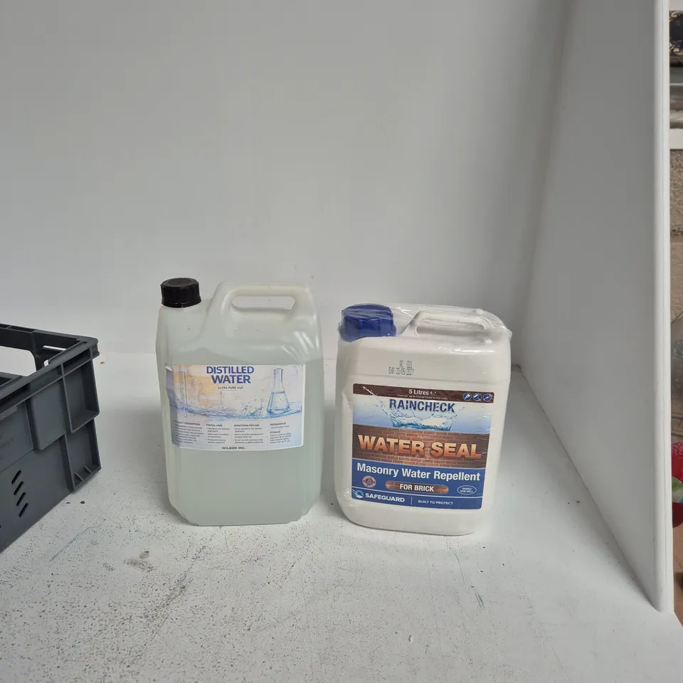 5L DISTILLED WATER +5l  RAIN CHECK WATER SEAL FOR MASONRY 