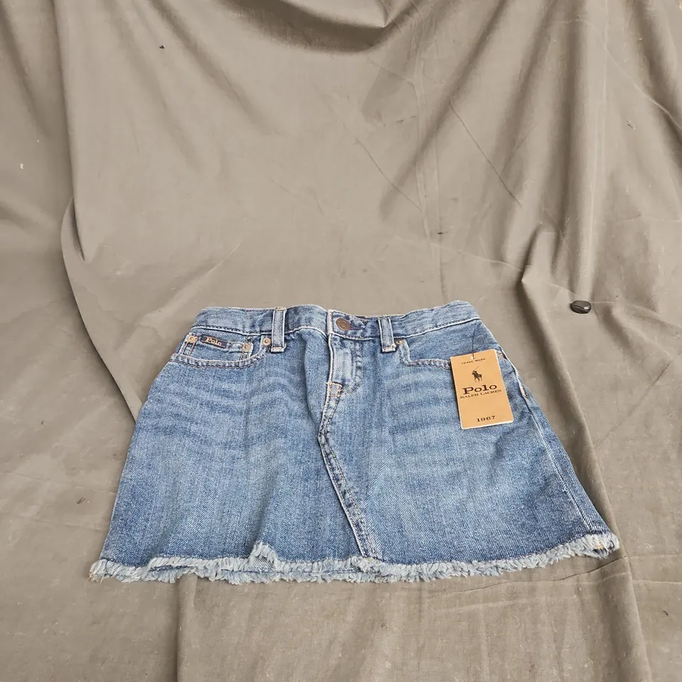 RALPH LAUREN CLASSICS BLUE DENIM SKIRT – KIDS, SIZE 6X