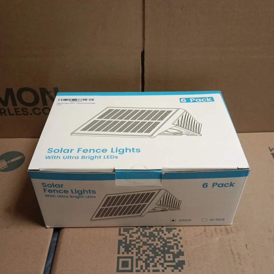 SEALED SOLAR FENCE LED LIGHTS PACK OF 6