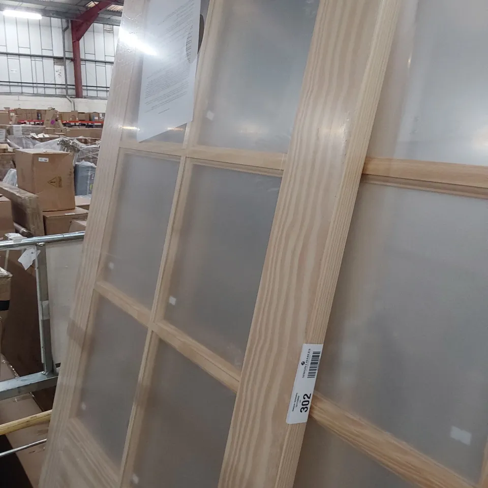 CLEAR PINE 6 PANEL HALF GLAZED INTERNAL DOOR 1981 × 762mm