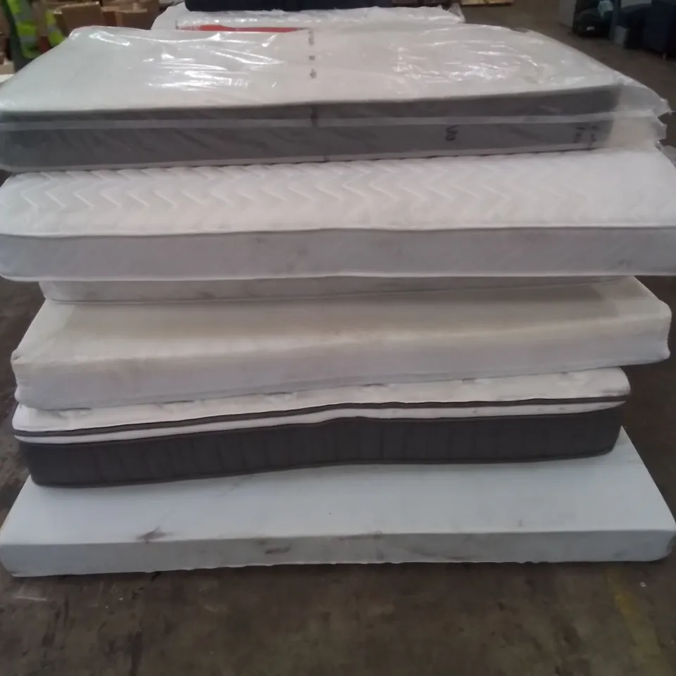 6 X ASSORTED DESIGNER MATTRESSES, SIZES MAY VARY