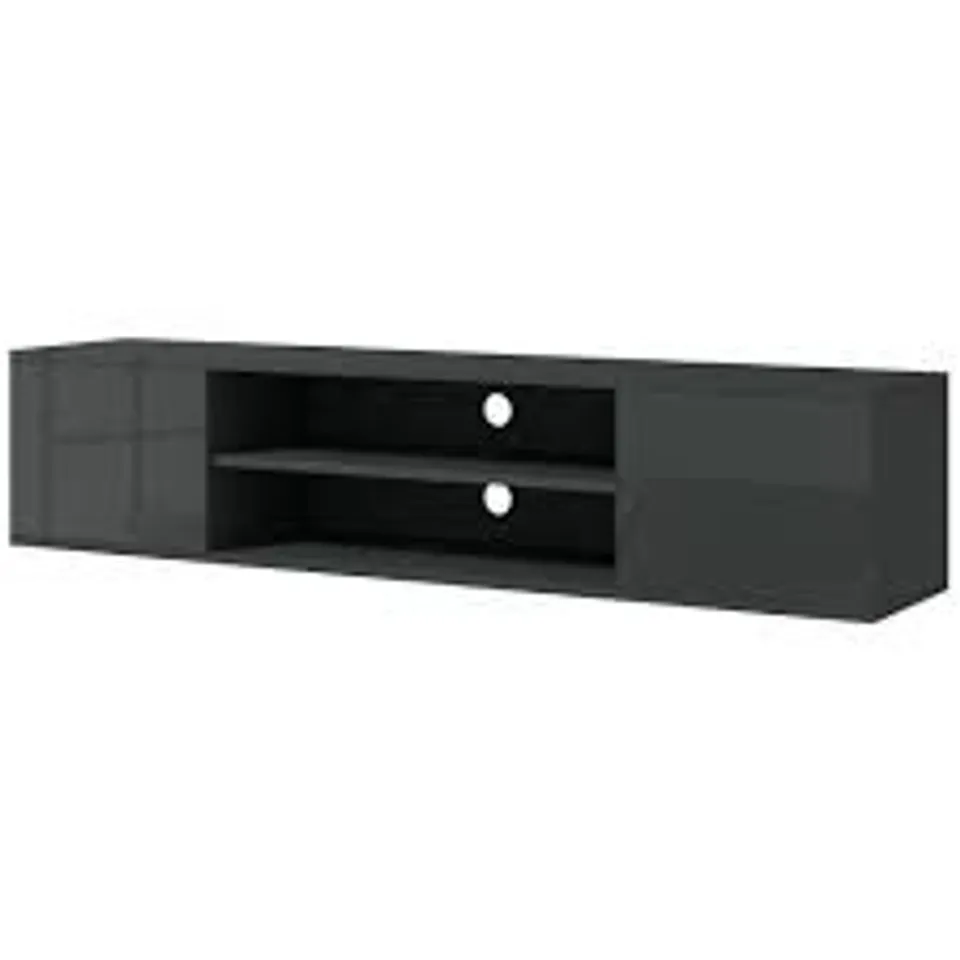 HOMCOM FLOATING TV STAND CABINET FOR TVS UP TO 60" - GREY