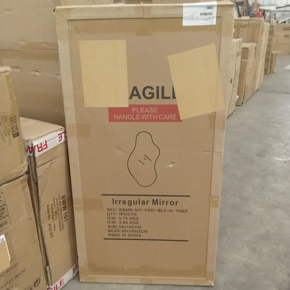 BOXED IRREGULAR MIRROR