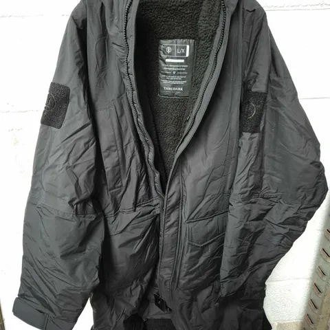 THRUDARK BLACK PARKA JACKET, SIZE L/XL